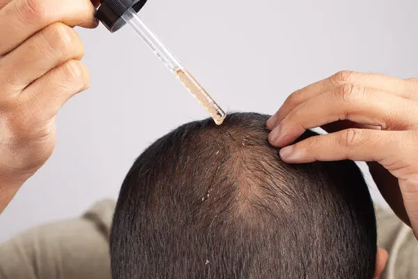 drop liquid on hairs