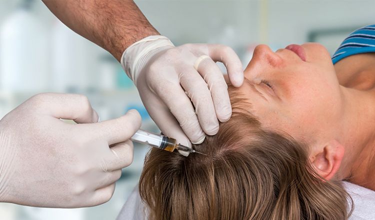 inject chemical in hairs patient